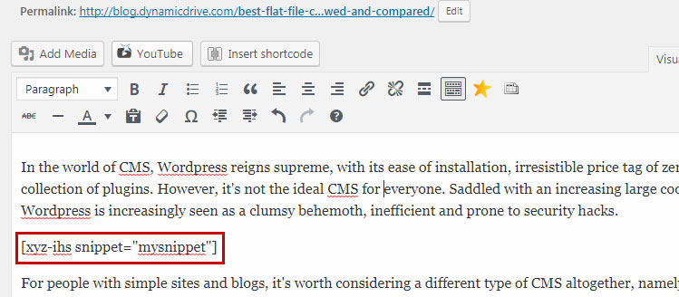 Insert Arbitrary HTML into WordPress wysiwyg Editor